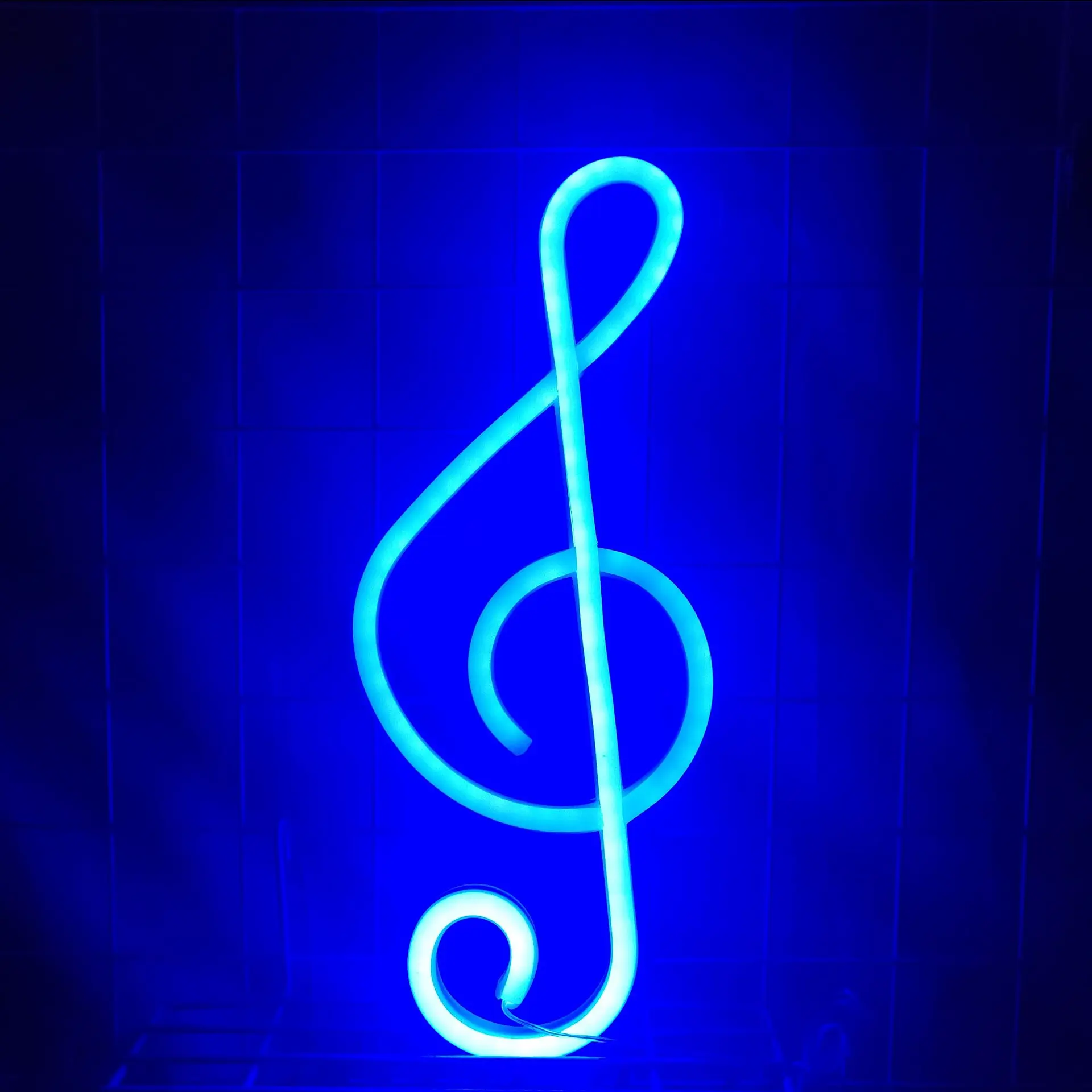 Colorful Musical Notes LED Neon Design Shaped Light Ins Wall Room Background Decoration Bar Atmosphere Light Layout Light Wall