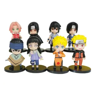 Dihua toptan 12 adet Mini Narutos dekorasyon aksiyon oyuncak figürler yüksek kaliteli Pvc aksiyon Anime figürü hediyeler için