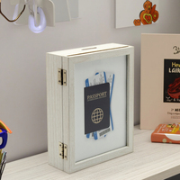 Minimalistische Leichtgewichtige Weiße MDF-Spardose für Kinder im Kinderzimmer zum Finanzlernen Kreatives Geschenk Geldbox