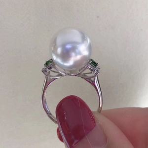 Nuevo Anillo de Perlas Naturales Redondas de 925, 12-13 mm, Incrustaciones de Artesanía Importada Exquisita, Estilo Moderno, Dispositivo de Apertura de Valor - Product Image 2