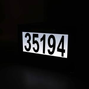 กล่องจดหมายแบบติดผนัง 2 โหมดไฟส่องสว่าง ไฟตัวเลขพลังงานแสงอาทิตย์ เซ็นเซอร์อินฟราเรดความจุขนาดใหญ่ ส่องสว่างในเวลากลางคืน กล่องจดหมายตัว<span class=keywords><strong>เลข</strong></span> - Product Image 5