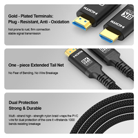 Câble HDMI 2.1 A438 8K OEM ODM d'usine, 8K 60Hz 4K 120Hz, plaqué or, prend en charge HDR, câble EAR HDMI pour audio, vidéo et données