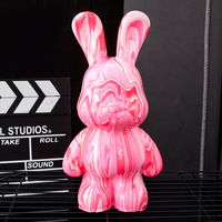 Jouet ours fluide à peindre soi-même, surface blanche, 23 cm, sculpture de briques de lapin à peinture intense, jouet d'art fait main