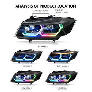 Hetop E90 Koplampen 2005-2012 Rgb 3-serie Upgrade Led Ikon Stijl Laser Lens Stijl Drl Gemodificeerde Dagrijverlichting Voor Bmw - Product Image 5