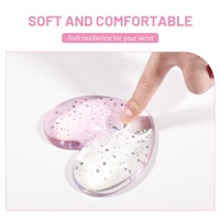 Tapis de souris en silicone transparent en forme de cœur avec repose-poignet, résistant à l'eau, anti-rayures, confortable pour le bureau et la maison