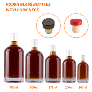 Mini Botella de Vidrio Transparente de 50 ml para Licor, Alcohol, Vino, con Tapa de Rosca para Personalizar con Serigrafía, para <span class=keywords><strong>Brandy</strong></span> - Product Image 3