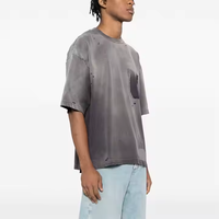 T-shirt de décapage lourd personnalisé fabricant surdimensionné Rip Old Vintage 100% coton col rond lavé T-shirt pour homme