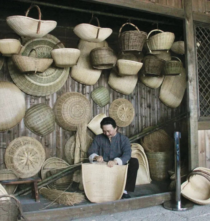 Soluzione One Stop Shop cesto foresta di bambù tessitura artigiano scultura in cera