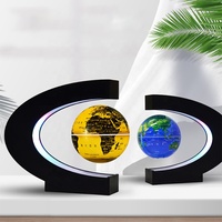 Globo de mapa del mundo LED magnético flotante portátil Levitación giratoria Globo terrestre iluminado Flottant LED