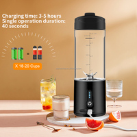 Mini blender USB multifonctionnel avec lames en acier inoxydable et récipient en plastique pour la cuisine, la maison et l'extérieur.
