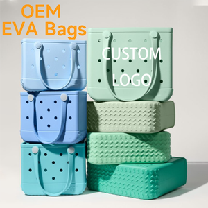 Sacs fourre-tout promotionnels personnalisés avec logo imprimé, nouveau design, sacs à main vierges pour maquillage avec insert de plage en silicone - Product Image 4