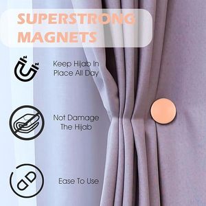 Attaches Magnétiques pour <span class=keywords><strong>Hijab</strong></span> Foulard en Soie Clip Set Bouton Collier Broche en Galvanoplastie Serie pour Fête ou Cadeau - Product Image 5
