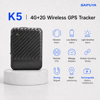 Traceur GPS K5 4G GLONASS 10000mAh Magnétique pour Véhicule, Localisateur en Temps Réel, Antivol, Alerte de Vibration, Compatible PC, Longue Portée