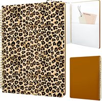 Cahier de notes A5 personnalisé pour chaton en sel de mer, couverture rigide de 100 pages avec reliure thermique en cuir, pages lignées pour les devoirs