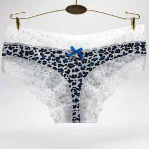 Cotone leopardato pizzo decorativo elegante Bikini <span class=keywords><strong>donna</strong></span> <span class=keywords><strong>slip</strong></span> taglio alto - Product Image 5