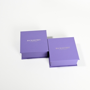 PackSecret New Arrival Purple Paper <b>Book</b> Style Custom Silver Logo Magnetic <b>Box</b> for Necklaces Bracelets Square Jewelry <b>Box</b> - Product Image 6
