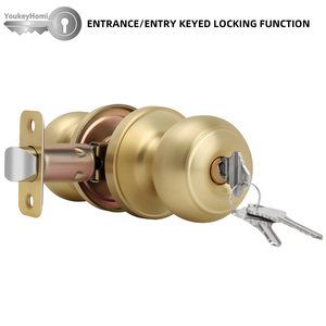 Youkeyhomi nóng bán bền an ninh dân cư nhập Key sự riêng tư đoạn giả cổ điển phẳng Knob thép không gỉ khóa cửa - Product Image 4