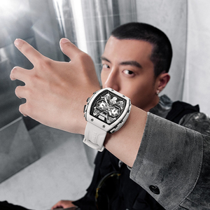 Fairwhale New Luxury Multi-Hand Skeleton Calendar Watches Men Not <strong>Automatic</strong> <strong>Chronograph</strong> Rubber Strap Waterproof Quartz Watch - Product Image 5