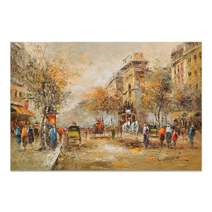 Peinture 3D épaisse <span class=keywords><strong>sur</strong></span> toile, impressionniste, paysage urbain de <span class=keywords><strong>Paris</strong></span>, texture lourde, peinte au couteau, par un fabricant chinois - Product Image 3