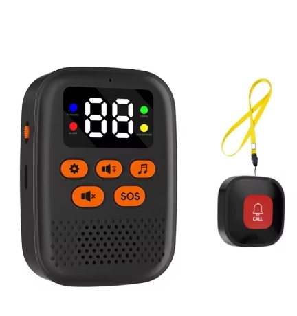 SOS Caregiver Pager Wireless Medical Call Button Surveillance Elderly SOS Alarms Vibration Pager Digital Display Call Bell