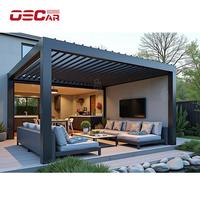 Pergola bioclimatique motorisée Toit ouvrant réglable avec volets Pergola d'extérieur pour jardin et patio