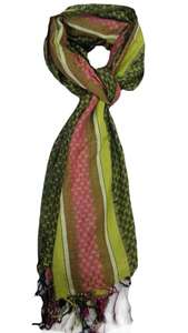 Bufandas largas de algodón 100% elegantes para mujer, estilos de punto teñidos de hilo liso a la moda para la temporada de primavera - Product Image 3