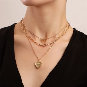 Moda Tatlı Kalp Şekilli Katmanlı Kolyeler Kızlar için Baharatlı Göz Alıcı Takılar Kadınlar Bayanlar Aksesuarları Toptan Satış - Product Image 3