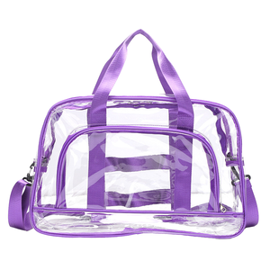 Sac de sport unisexe Qinyu personnalisé avec logo, grande capacité, en PVC imperméable, pour la gym, les voyages, avec fermeture éclair géométrique, souple - Product Image 1