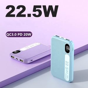 Xu Hướng Mới Túi Mini Ngân Hàng Điện 10000MAh QC 3.0 22.5W Pd 20W Type-C Đầu Ra Powerbank Hiển Thị Kỹ Thuật Số Pin Mỏng Sạc - Product Image 3