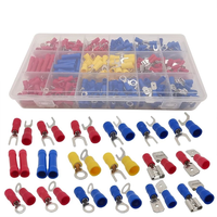 Lot de 520 cosses de raccordement/embouts de câble isolés, assortiment de connecteurs électriques à fourche et à anneau, type U, pour bricolage