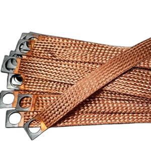 شريط مضفر نحاسي ، شريط مضفر ، غطاء واقي من الأسلاك النحاسية المسطحة ، شبكة مضفرة معدنية مطلية بالقصدير من الأسلاك النحاسية - Product Image 1