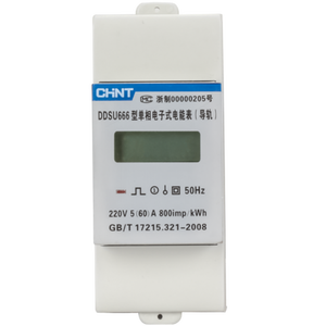 Medidor de Energía Monofásico <span class=keywords><strong>CHINT</strong></span> <span class=keywords><strong>DDSU666</strong></span> Original para Riel DIN, Bajo Voltaje, Doméstico, Alta Precisión, Duradero, Precio Bajo al por Mayor - Product Image 1