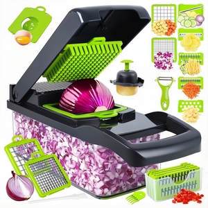 Trancheuse à légumes multifonctionnelle de haute qualité <span class=keywords><strong>Kit</strong></span> de trancheuse à légumes multifonctionnelle transfrontalière 16 en 1 trancheuse manuelle de cuisine - Product Image 4