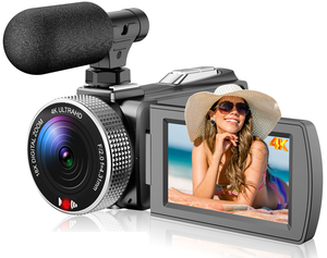 Cámara de Video Digital CMOS de 6K y 64MP, MicroSD, Zoom Óptico de <10x, Pantalla Giratoria, Linterna LED Integrada, <span class=keywords><strong>Mini</strong></span> <span class=keywords><strong>DV</strong></span> Portátil para Viajes y el Hogar - Product Image 1