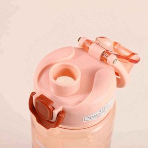 Large-Capacity Reusable Food-Safe Transparent PC Plastic Camping Fitness One-Button Water <b>Bottle</b> 650/750ml - Product Image 3