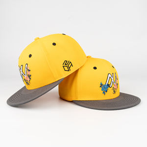 Casquette de baseball ajustée TCAP Chine personnalisée à 6 panneaux, broderie et sérigraphie, mélange de laine - Product Image 1