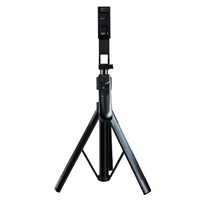 ES-B180 Perche à selfie trépied professionnelle en alliage d'aluminium 180 cm extensible avec télécommande rechargeable