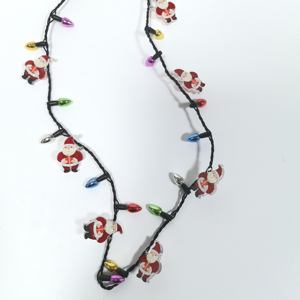 Perles lumineuses miniatures en plastique, décorations de Noël avec Père Noël et collier lumineux <span class=keywords><strong>LED</strong></span> pour les fêtes de Noël et du Nouvel An - Product Image 3