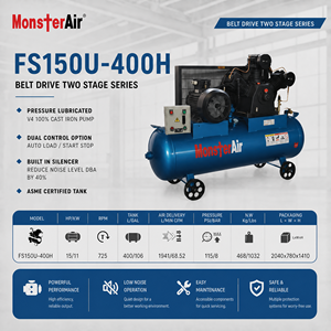 <span class=keywords><strong>Compresseur</strong></span> d'air industriel <span class=keywords><strong>vertical</strong></span> portable à entraînement par courroie 2,2 kW 3 CV 150 L - Product Image 3