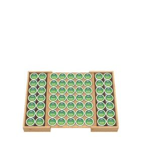 Bamboo <b>Coffee</b> <b>Pod</b> Holder <b>Drawer</b> Organizer Large Capacity Modern Simple Style - Product Image 5