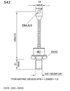 مصنع المقوم الصمام الثنائي الجديد الأصلي والجديد 300U20 300 أمبير 50 فولت 100 فولت 200 فولت 300 فولت 400 فولت 600 فولت 800 فولت 1000 فولت 1200 فولت - Product Image 3