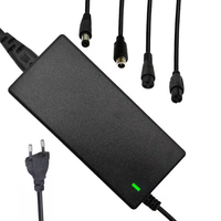 Chargeur de batterie Kabbol New 54,6V 3A pour vélo électrique avec 5 prises de sortie multiples pour chargeur de scooter électrique, batterie Li-ion 48V