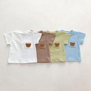 도매 어린이 의류 단색 아기 옷 아동복 세트 여름 반팔 티셔츠 + 반바지 정장 소년 - Product Image 3
