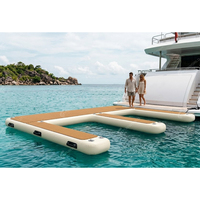 Plateforme aquatique gonflable haute pression avec anneaux en D et poignées robustes