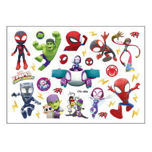 Nouveauté Autocollants de transfert d'eau <span class=keywords><strong>Spiderman</strong></span> et ses amis extraordinaires Petit Spider Autocollants de tatouage de dessin animé pour fête d'anniversaire - Product Image 3