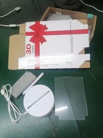 Lampe Visuelle Créative 3D en Acrylique Veilleuse USB à Brancher avec 3 Couleurs et Dessin de Logo DIY pour la Décoration Intérieure des Enfants