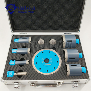 Kim cương vương miện đá cẩm thạch lỗ Saw Opener lõi khoan bit và lưỡi cưa Kit Set Box cho sứ gốm sứ gạch - Product Image 2
