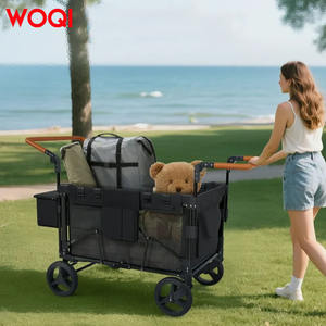 Poussette bébé WOQI 160x65x130 cm, en alliage d'aluminium, pliable, noire, légère, pour enfants de 0 à 3 ans, utilisation en voyage - Product Image 4