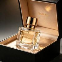 Échantillons Gratuits – Nouveau Design Rose Clair – Flacon de Parfum en Verre 50ml 100ml avec Bouchon Pompe Transparent et Emballage Cosmétique avec Couvercle