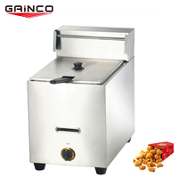 Équipement de cuisine commerciale Double réservoir lpg gaz Table Top beignet friteuse